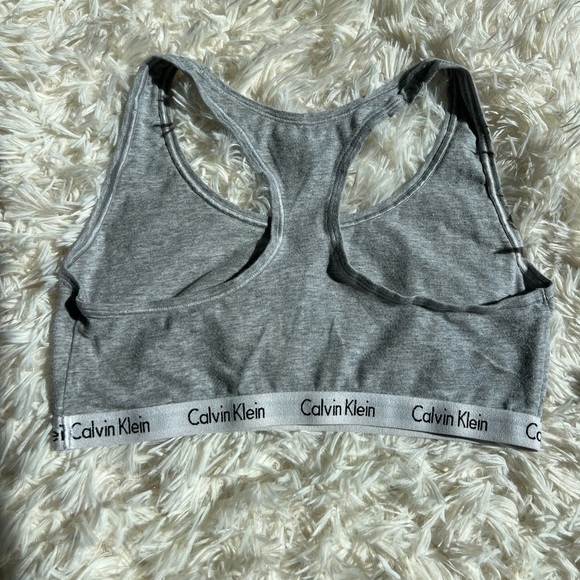 Calvin Klein gray logo band bralette size Medium - Picture 5 of 7